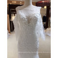 Mermaid Wrap Lace Applique de vestido de boda blanco